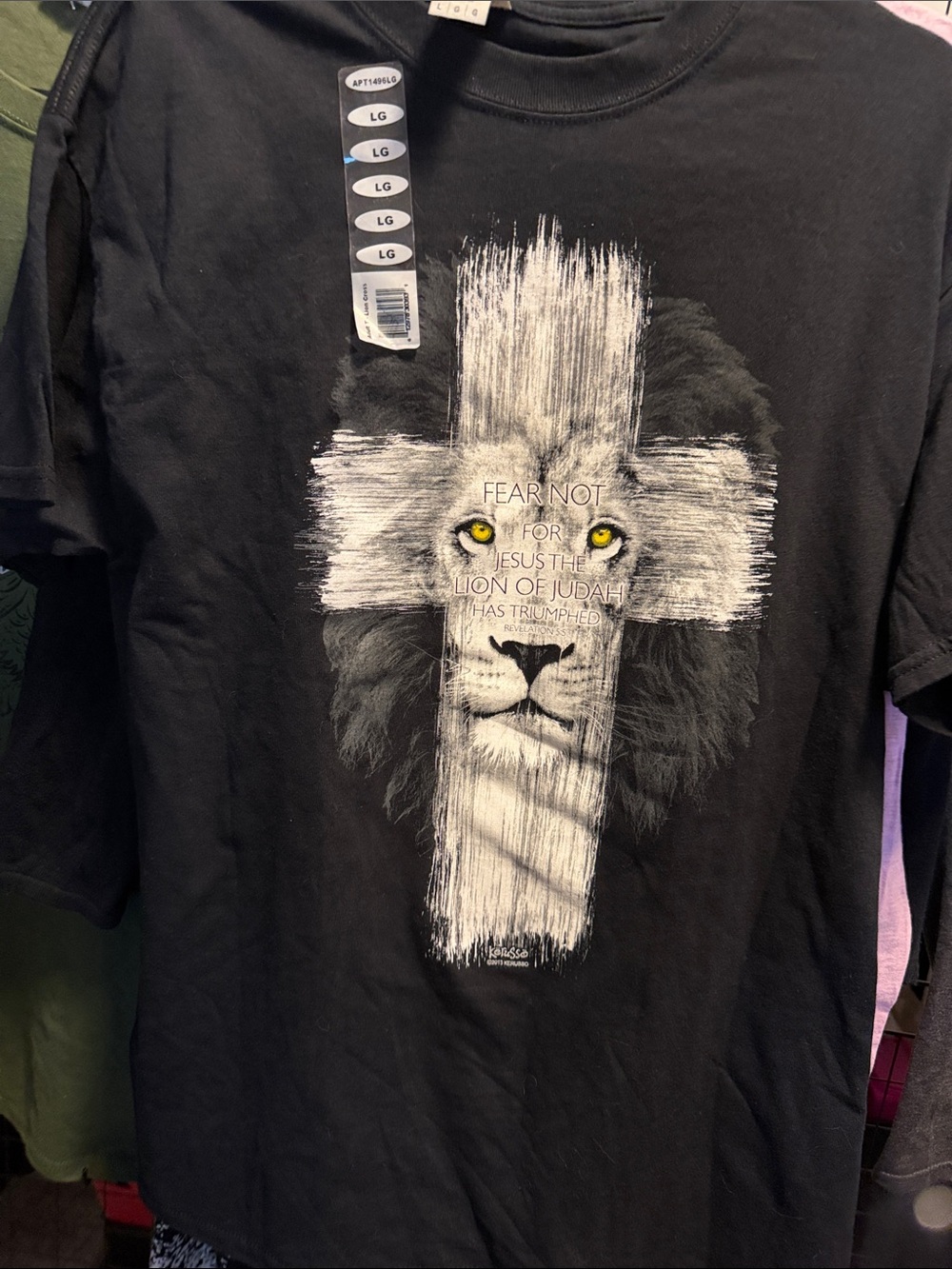 Men's Black Lion Cross Graphic Tee